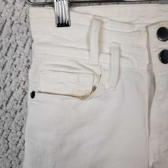 Frame Le High Flare Womens 25 White High Rise Flare Jeans Retro Chic - Picture 5 of 10